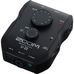 ZOOM U-22 - USB Mobile Recording and Performance Interface | 2 Input / 2 Output | Single Microphone Preamp | Phantom Power | Co