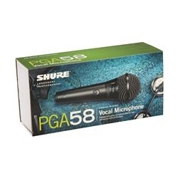 SHURE PGA58-LC Cardioid Dynamic Vocal Microphone, Black