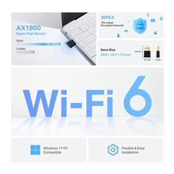 Adaptateur USB Nano sans fil TP-Link (Archer TX20U Nano) AX1800 WiFi 6