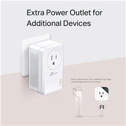 Kit de démarrage TP-Link (KIT TL-PA7017P) CPL AV1000 Gigabit Passthrough. Prise domestique Norme AV2. Jusqu'à 1000 Mbps de t...