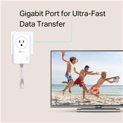 Kit de démarrage TP-Link (KIT TL-PA7017P) CPL AV1000 Gigabit Passthrough. Prise domestique Norme AV2. Jusqu'à 1000 Mbps de t...