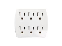 iCAN 6 Outlets Wall Tap Power Strip