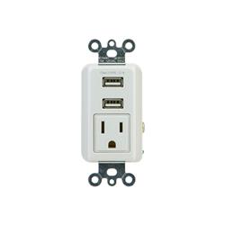 GE (17833) - Prise murale avec 2 ports USB