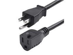 StarTech.com Rallonge d'alimentation de 3 m, câble d'alimentation secteur NEMA 5-15P vers NEMA 5-15R, 10 A 125 V, 18 AWG, câ...