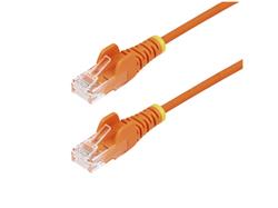 Câble Ethernet CAT6 fin orange Startech de 1,8 m, anti-accroc, 100 W PoE, UTP, LSZH, fil de cuivre nu 28 AWG, cordon de racc...