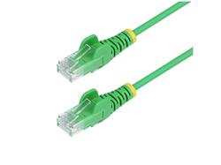 Câble Ethernet CAT6 fin vert Startech de 1,8 m, anti-accroc, 100 W PoE, UTP, LSZH, fil de cuivre nu 28 AWG, cordon de raccor...