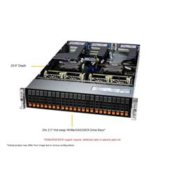 Serveur SUPERMICRO 2U Hyper A+ (AS-2125HS-TNR) AMD EPYC BERGAMO 9754, 128C/256T, MEM-DR532MD-ER56(x12)32 Go DDR5-5600 2Rx8 E...