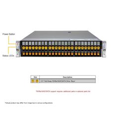 Serveur SUPERMICRO 2U Hyper A+ (AS-2125HS-TNR) AMD EPYC BERGAMO 9754, 128C/256T, MEM-DR532MD-ER56(x12)32 Go DDR5-5600 2Rx8 E...