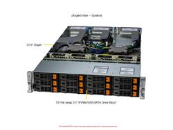 Serveur SUPERMICRO Hyper A+ (H13DSH, CSE-HS829-R1K63P) AMD EPYC 9654 96C/192T, MEM-DR596L-HL01-ER48(x8)96 Go DDR5-4800 2Rx4 ...