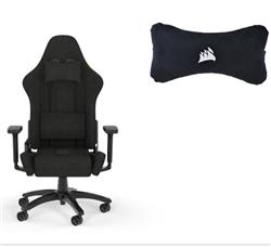 Corsair TC100 Gaming Chair, Black + Gaming headrest, Black