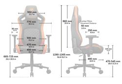 COUGAR Chaise de jeu Defensor Gold Gris cendré Leatherette