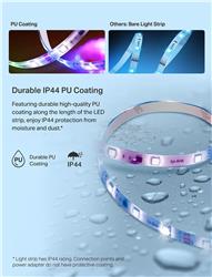 TP-Link Tapo Bande lumineuse LED intelligente RGBIC, 50 zones de couleur RVBIC, synchronisation avec le son, bande LED Wi-Fi...