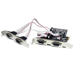 StarTech 4 Port Native PCI Express RS232 Serial Adapter Card with 16550 UART (PEX4S553)