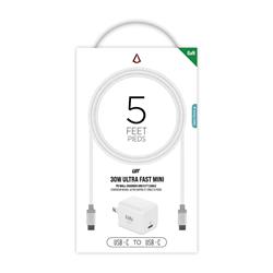 LBT 30W PD Wall Charger w/ 5 Ft. Braided Cable (USB-C to USB-C)