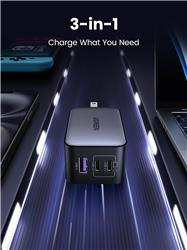 UGREEN Charger Nexode GaN 65W USB C / A Charger, 3 Ports