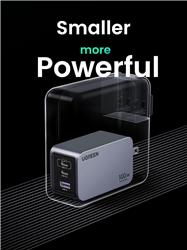 UGREEN Charger Nexode Pro GaN 100W USB C / A Charger, 3-Ports(Open Box)