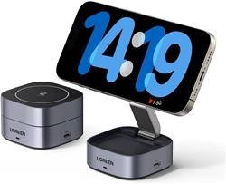 UGREEN MagFlow 15W Wireless Charging Station 2 in 1