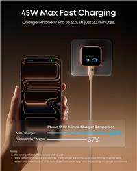 Anker Nano USB C Wall Charger, 45W Fast Charging Smart Display Charger(Open Box)