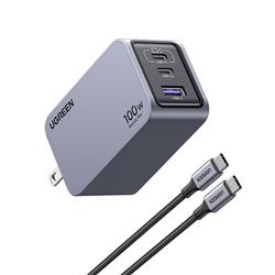 UGREEN Charger Nexode Pro GaN 100W USB C / A Charger, 3-Ports(Open Box)