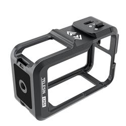 TELESIN Cadre de cage à lapin en métal pour DJI OSMO ACTION 4 & 3 | Lé