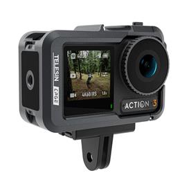 TELESIN Cadre de cage à lapin en métal pour DJI OSMO ACTION 4 & 3 | Lé