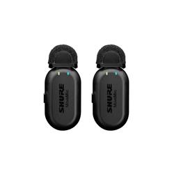 SHURE MoveMic Two Two-Channel Wireless Lavalier Microphones, Black