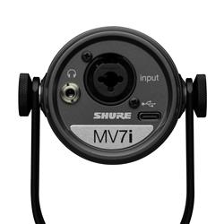 SHURE MV7i Microphone USB à 2 canaux et interface audio, Noir