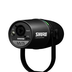 SHURE MV7i Microphone USB à 2 canaux et interface audio, Noir