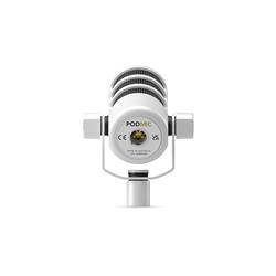 RODE PodMic Dynamic Podcasting XLR Microphone, White