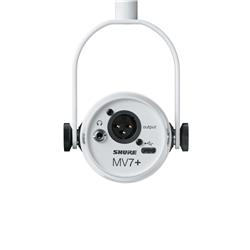 SHURE MV7+ XLR/USB Microphone, White