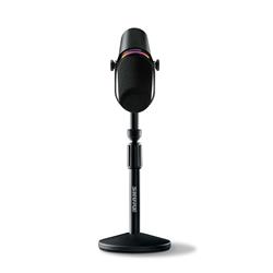 SHURE MV7+ XLR/USB Podcast Microphone with windscreen/stand, Black