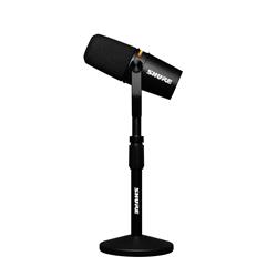 SHURE MV7+ XLR/USB Podcast Microphone with windscreen/stand, Black