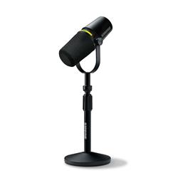 SHURE MV7+ XLR/USB Podcast Microphone with windscreen/stand, Black