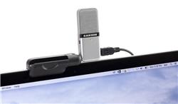 SAMSON Microphone portatif à condensateur USB, argent