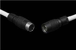 DROP Black and White Coiled Keyboard Cable – Black-on-White – YC8