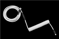 DROP Black and White Coiled Keyboard Cable – Black-on-White – YC8