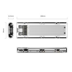 ORICO NVMe M.2 SSD Enclosure 10Gbps, Silver