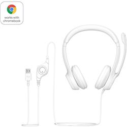 Logitech H390 Stereo Headset - Noise-Canceling Mic - Off White
