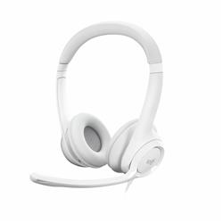 Logitech H390 Stereo Headset - Noise-Canceling Mic - Off White