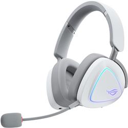 ASUS ROG Delta II Wireless Gaming Headset (50mm Titanium Drivers, ROG SpeedNova, 10mm Super-Wideband Mic, 110+HR Battery, DualFlow Audio, BT, 2.4 GHz, 3.5 mm, For PC, Switch, PS4, PS5, Xbox) - White