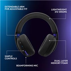 LOGITECH - G325 LIGHTSPEED Wireless Bluetooth Gaming Headset - Black