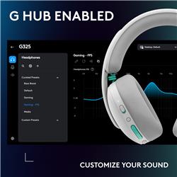 LOGITECH G325 LIGHTSPEED Wireless Bluetooth Gaming Headset - White