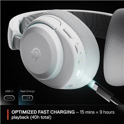 Casque sans fil multiplateforme SteelSeries Arctis Nova 3P - Blanc