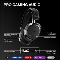 SteelSeries (Arctis Pro) - Casque-micro sans fil noir