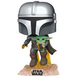 Funko POP! STAR WARS - The Mandalorian with The Child (Flying)