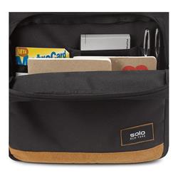 SAC À DOS / SERVIETTE D'ORDINATEUR PORTABLE HYBRIDE SOLO DUANE 15,6 POUCES - NOIR / BEIGE