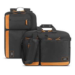 SAC À DOS / SERVIETTE D'ORDINATEUR PORTABLE HYBRIDE SOLO DUANE 15,6 POUCES - NOIR / BEIGE