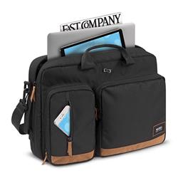 SAC À DOS / SERVIETTE D'ORDINATEUR PORTABLE HYBRIDE SOLO DUANE 15,6 POUCES - NOIR / BEIGE