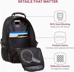 SwissGear 17.3” ScanSmart Laptop Backpack Black