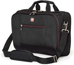 Swiss Gear 15.6" Laptop Briefcase, Black with Red Lining